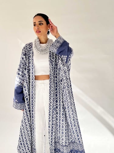 عبايه ساري - ازرق