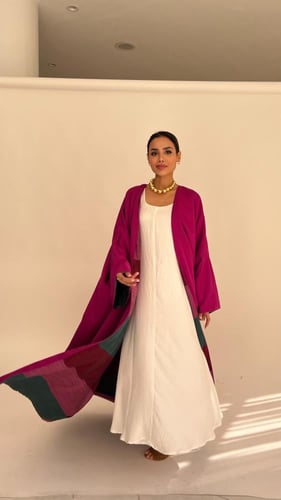 SS35- Double Face abaya