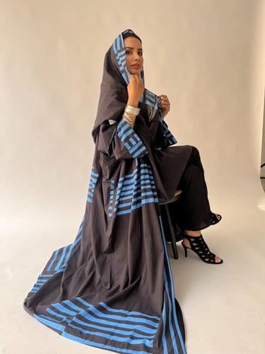 Tranquil Line Abaya blue - SS71