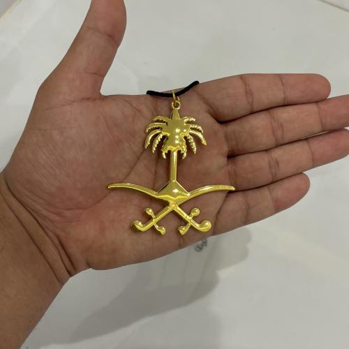 تعليقة سيفين ونخلة لون ذهبي