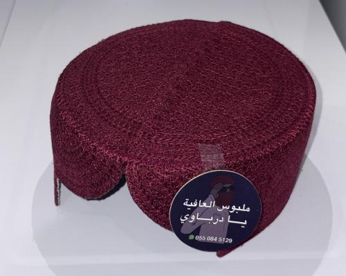 طاقية باكستانية لون عنابي