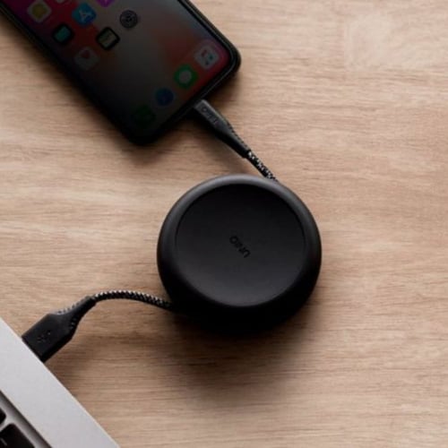 = يونيك هالو كيبل لايتنينق مع منظم لأجهزة الايفون...