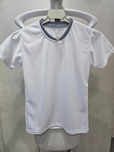 تيشيرت ابيض رصاصي شبابي