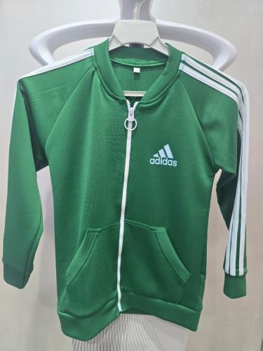 جاكيت اديداس اخضر اطفال شبابي