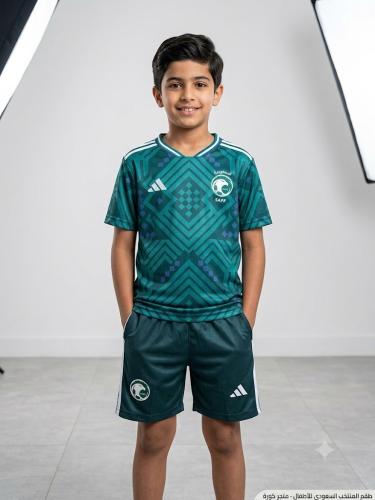 طقم المنتخب السعودي 2026 اخضر شبابي