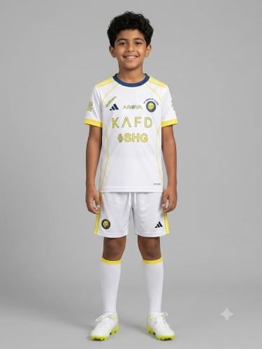 طقم نادي النصر 2026 ابيض رقم 7 شبابي