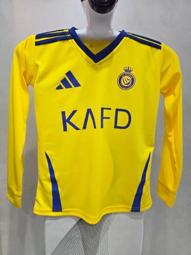 تيشيرت نادي النصر اصفر كم طويل رقم 7 محلي