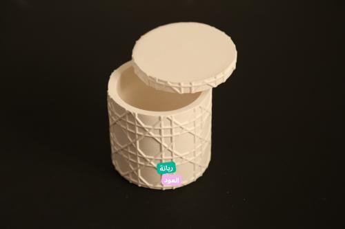 علبة بخور دائرية مصنوعة من الجبس الفرنسي