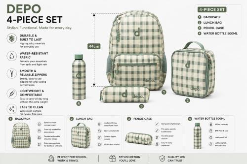 Take over backpack set (4 pieces)