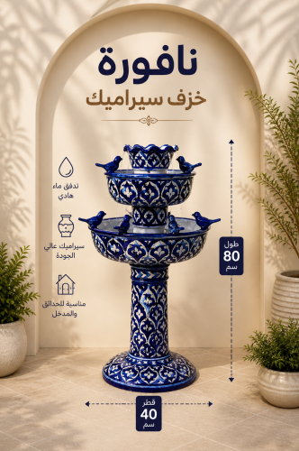 نافوره ( خزف ) سيراميك تصميم تراثي