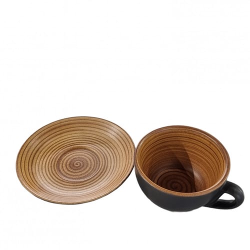 كوب بورسلان مع صحن ك