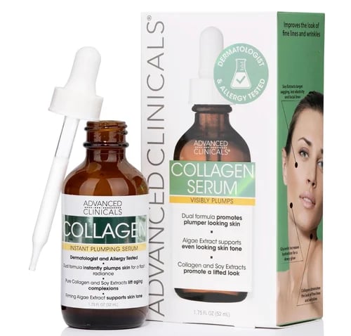 Collagen serum for face, instant hydration and lif...