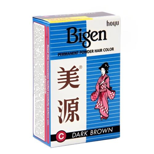 Beige hair dye powder C dark brown