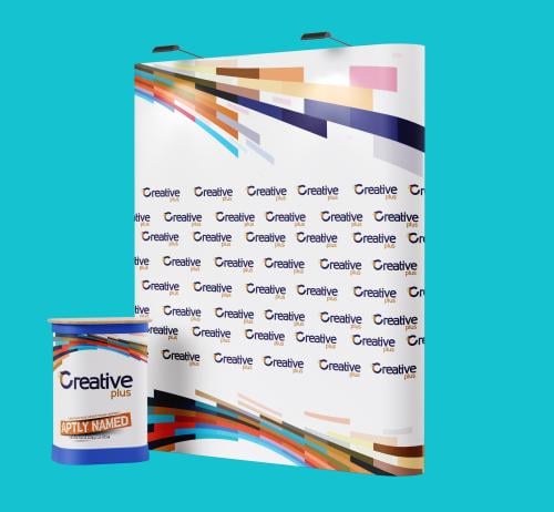 طباعة بوب اب كيرف مقاس 300سم ارتفاع × 300 سم مع كو...