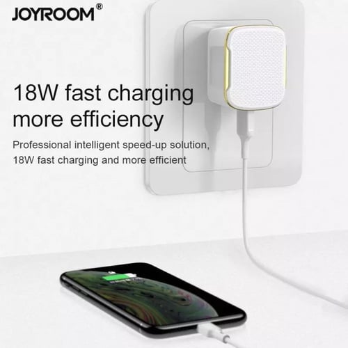 شاحن جداري joyroom | مزدوج الفيش UK + US بقدرة 18W...