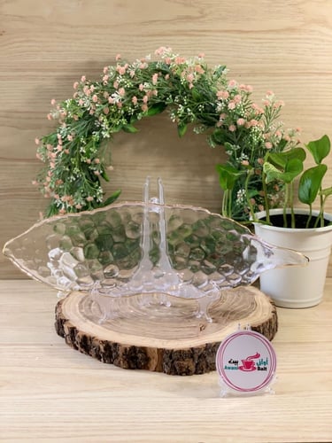 صحن تقديم زجاج