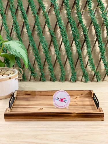 صينية تقديم خشبية وسط