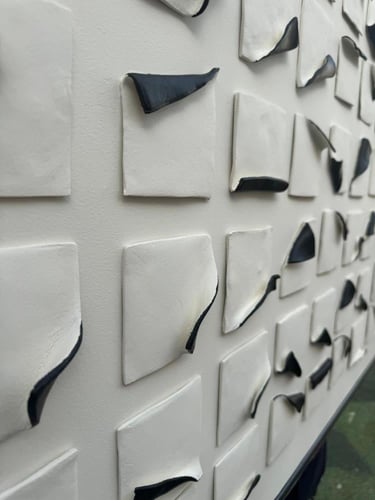 لوحة الأوراق المطوية جبسية