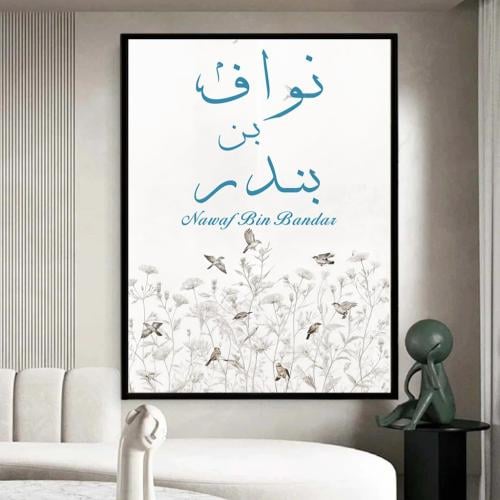 لوحة ألاسماء -حسب الطلب