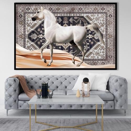 Horse carpet painting