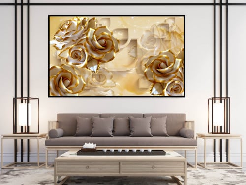 لوحة كنفاس ورد