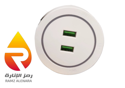 فيش USB مجوز لون أبيض