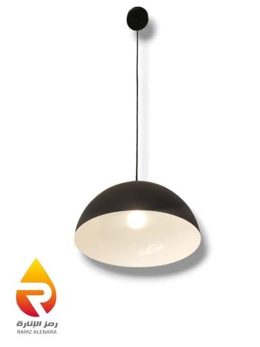 علاقي حديد مفرد أسود بدون لمبه A141-400-BK