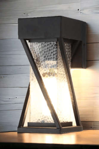 فانوس جداري اسود بدون لمبة