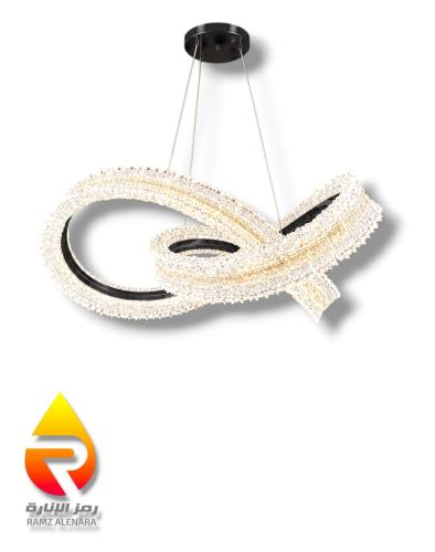 ثريا ليد اسود 9096 B/500 BK- تصميم حلزوني عصري