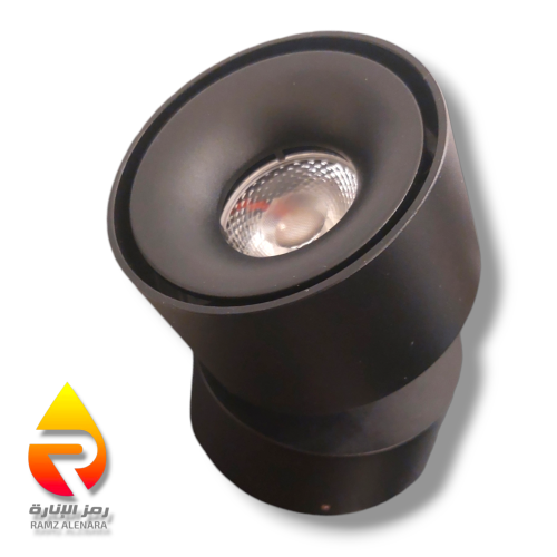 كشاف متحرك أسود لون 4000k 12w للدرج