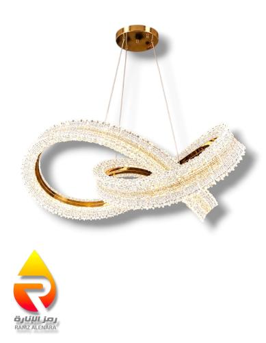 ثريا ليد ذهبى 9096 B/500 GD- تصميم حلزوني عصري