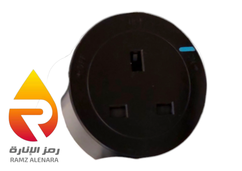 فيش 13 امبير للتركيب داخل مسارات الافياش لون أسود