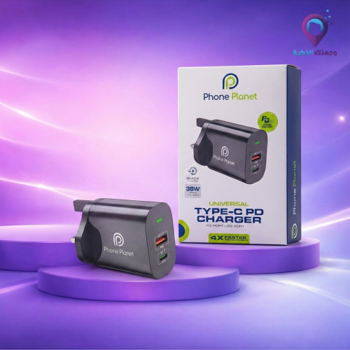 شاحن جداري فون بلانيت Type-C PD بقوة 38 واط – شحن...