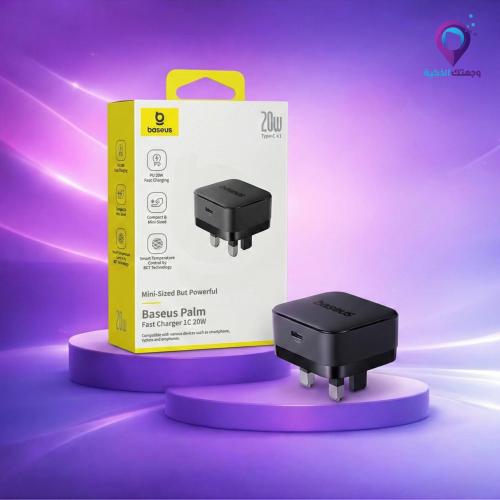 شاحن بيسوس Palm سريع 20 واط PD – منفذ Type-C – حجم...