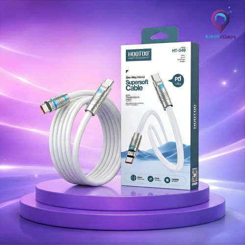 كيبل شحن ونقل بيانات Hootoo Type-C إلى Lightning –...