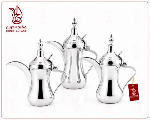 طقم دلة القهوة الهندي الثقيل الفاخر بتصميم يعكس أص...