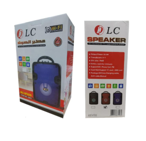 مكبر صوت DLC Hi-Fi مع بلوتوث وذاكرة - أحمر متوسط ​...