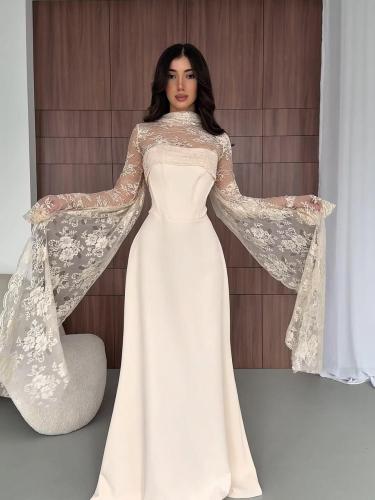 فستان ناعم بلمسات دانتيل