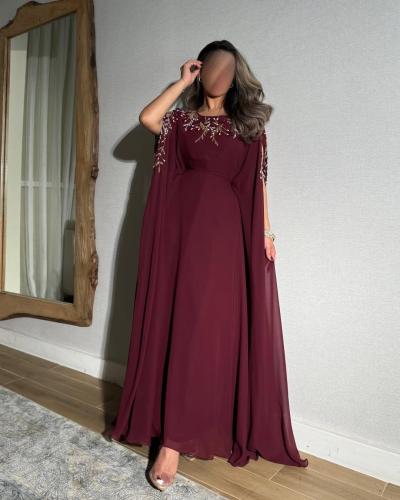 فستان عودي مميز بتطريز