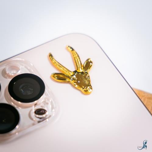 ملصق معدني رأس غزال GOLD