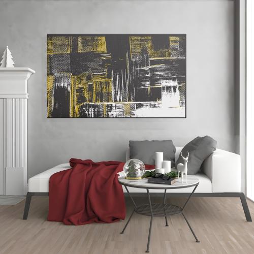 لوحة كانفاس على إطار خشبي بتصميم رسم يدوي عصري