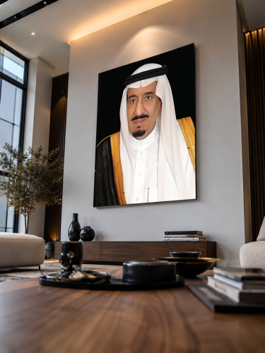لوحة جدارية كانفس . للملك سلمان بن عبدالعزيز آل سع...