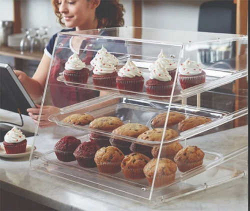 منظم وعارض منتجات مع رفوف