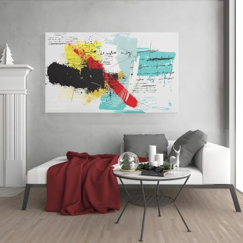 لوحة كانفاس على إطار خشبي بتصميم رسم فن الشارع