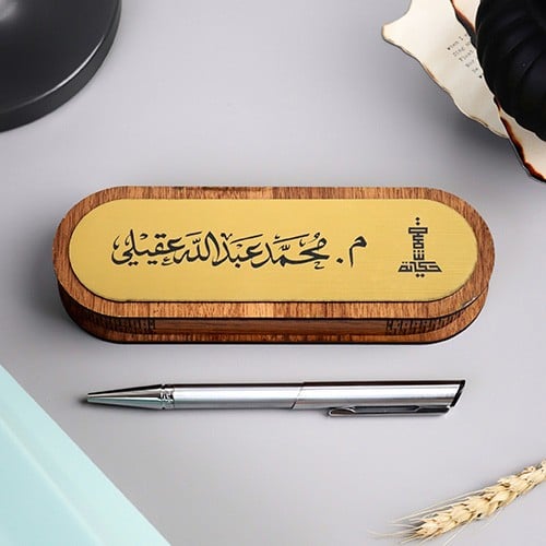 ختم قلم ألماني فاخر لون فضي