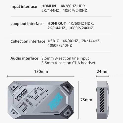 كرت شاشة بيفا VO05 بقدرة 60Hz و 6 منافذ مع مبرد مد...