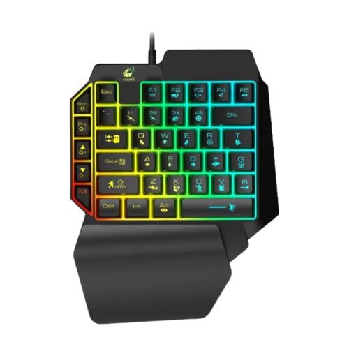 لوحة مفاتيح ون هاند بايقونات ببجي مع انارة خلفية R...