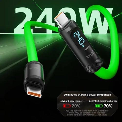 سلك تايب سي بشاشة مدمجة بقوة 240 واط من بيفا