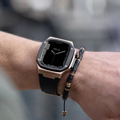 باتيك رويال سوار ساعة ابل فاخر أسود روز من بريمكس