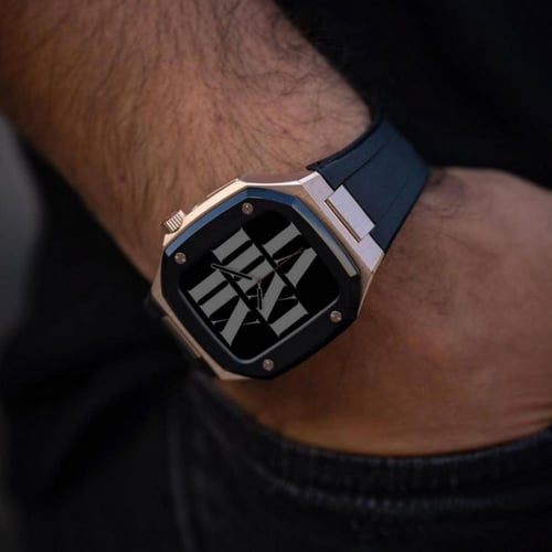 باتيك رويال سوار ساعة ابل فاخر أسود روز من بريمكس